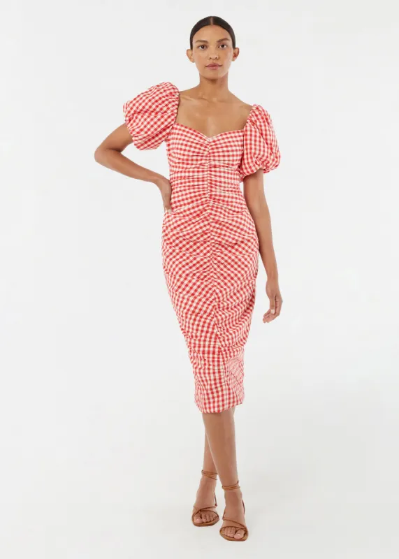 Tessa Dress | Scarlet Toulouse Gingham sold by Rhode