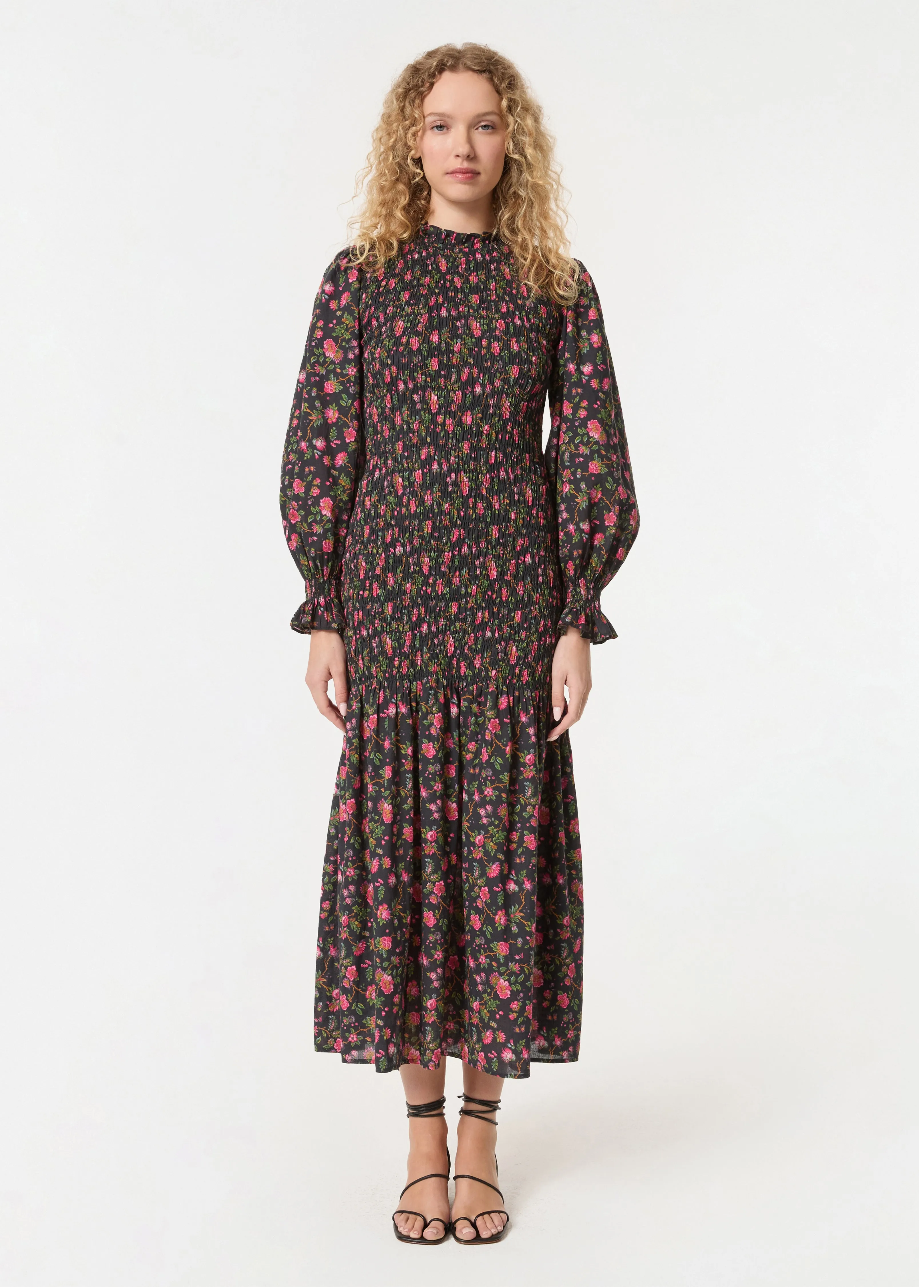 Eliza Dress | Ink Morlaix Fleur Mini sold by Rhode