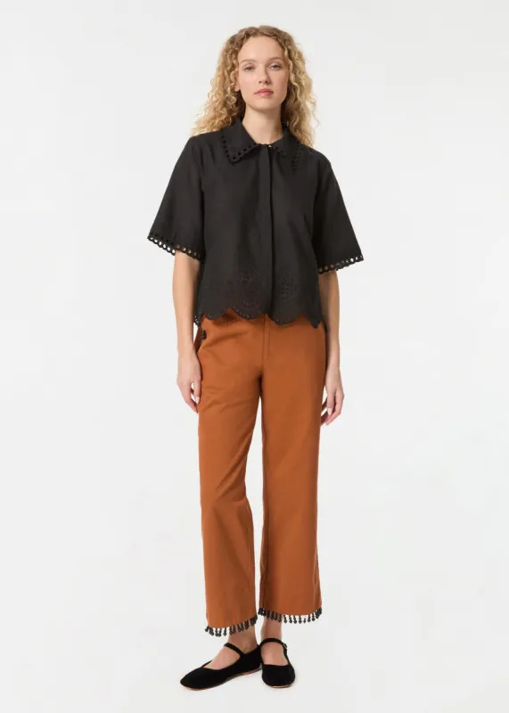 Elisa Top | Ink Bastille Eyelet made by Rhode