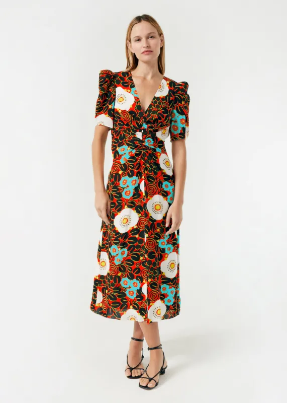 Maci Dress | Scarlet Aura Blossom sold by Rhode