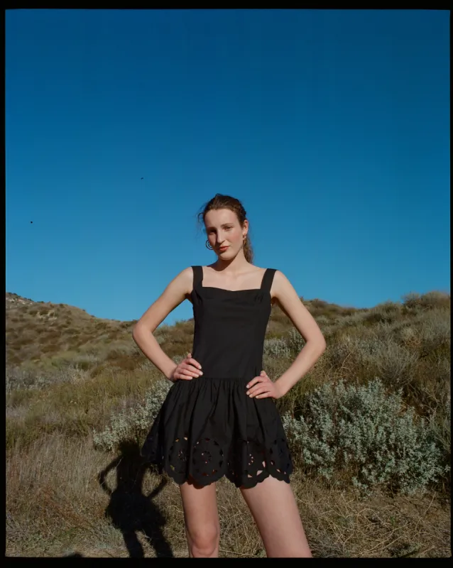 Salina Dress | Black Eyelet sold by Rhode