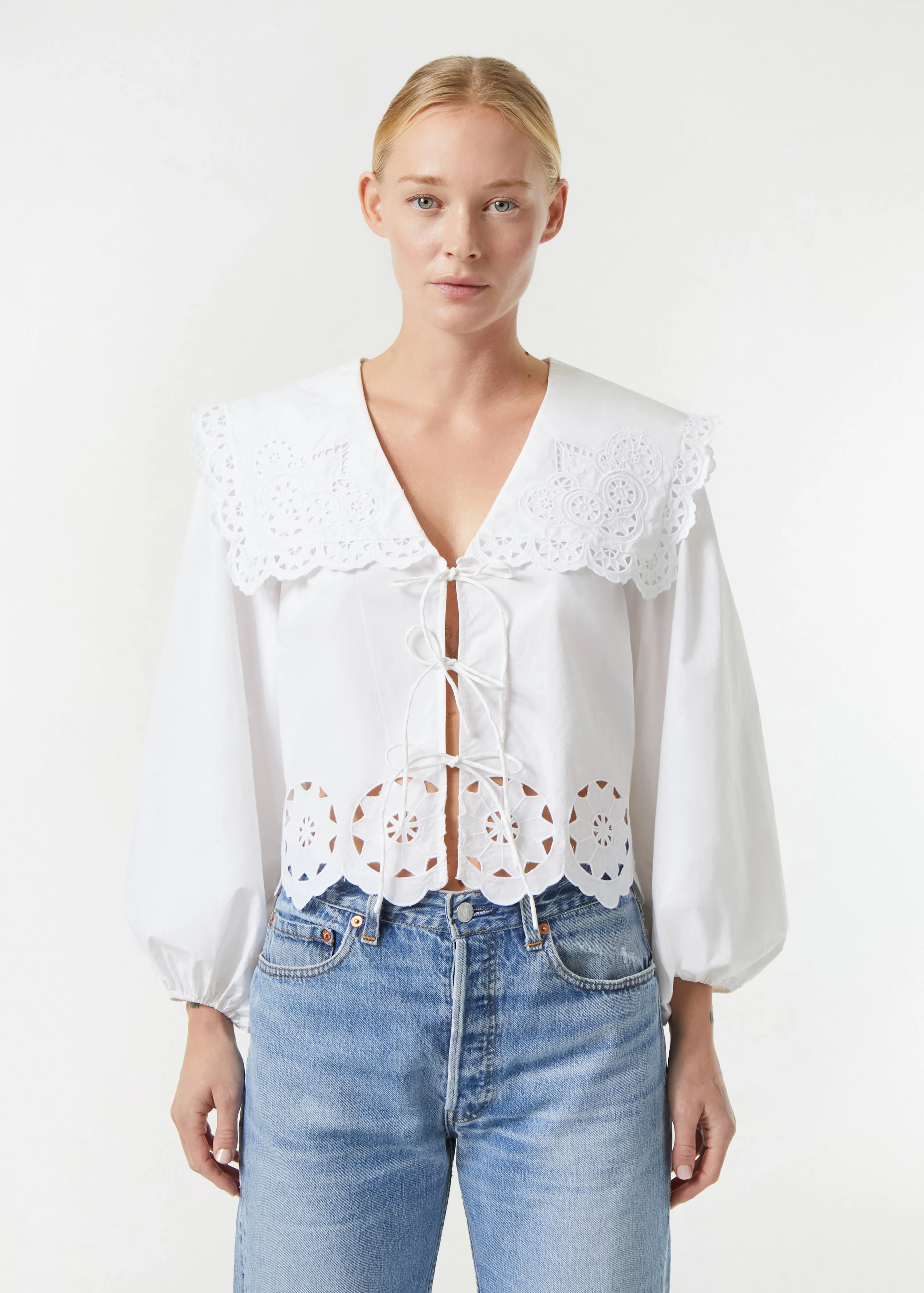 Giulio Top | White Eyelet sold by Rhode product image thumbnail 3