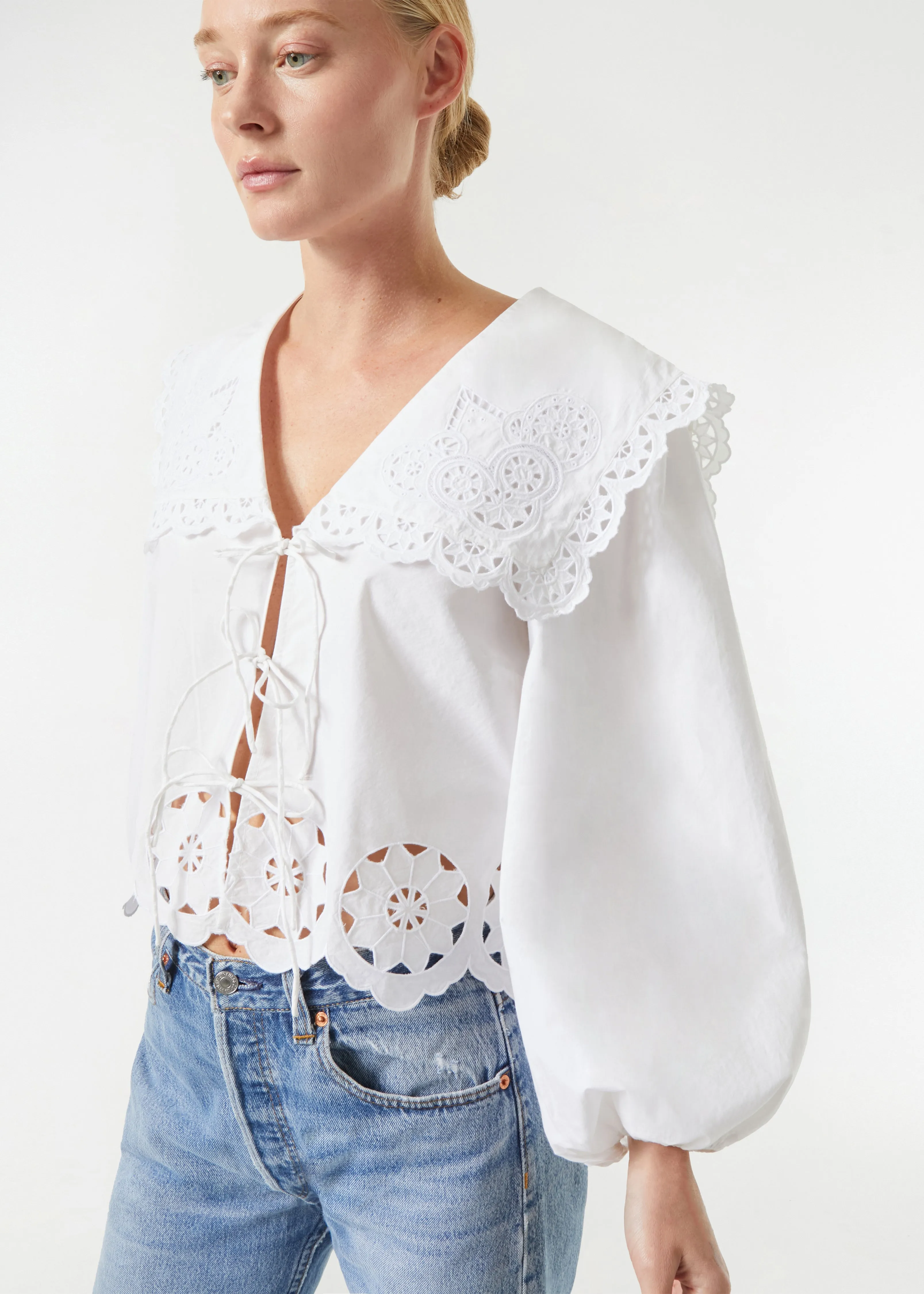 Giulio Top | White Eyelet sold by Rhode product image thumbnail 2