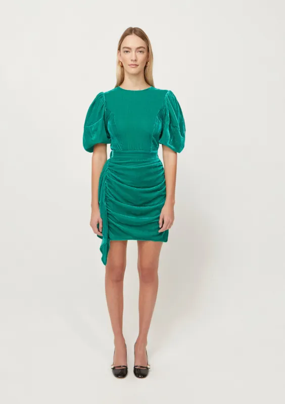 Pia Dress | Emerald Velvet sold by Rhode