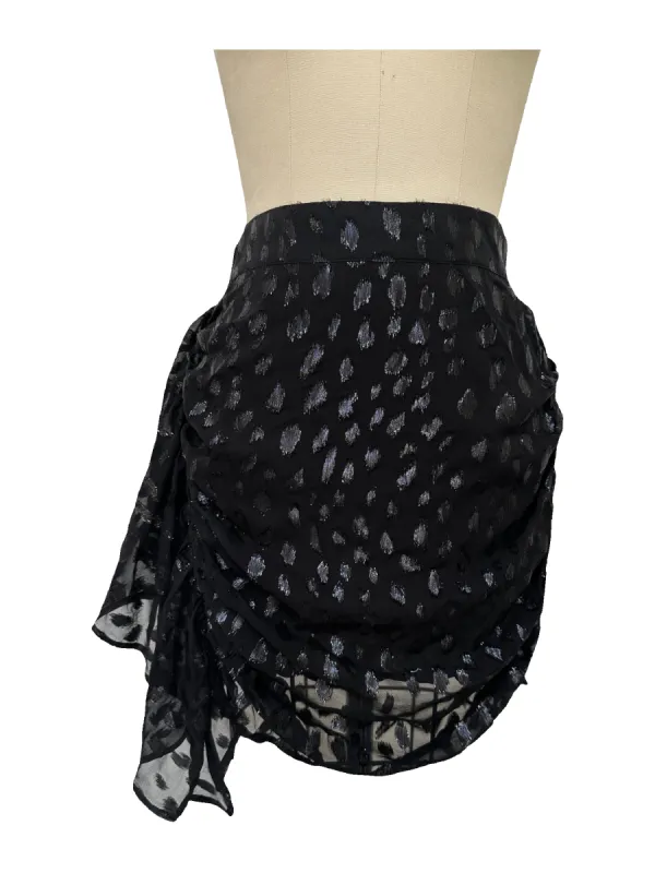 Hannah Skirt - Black Metallic sold by Rhode