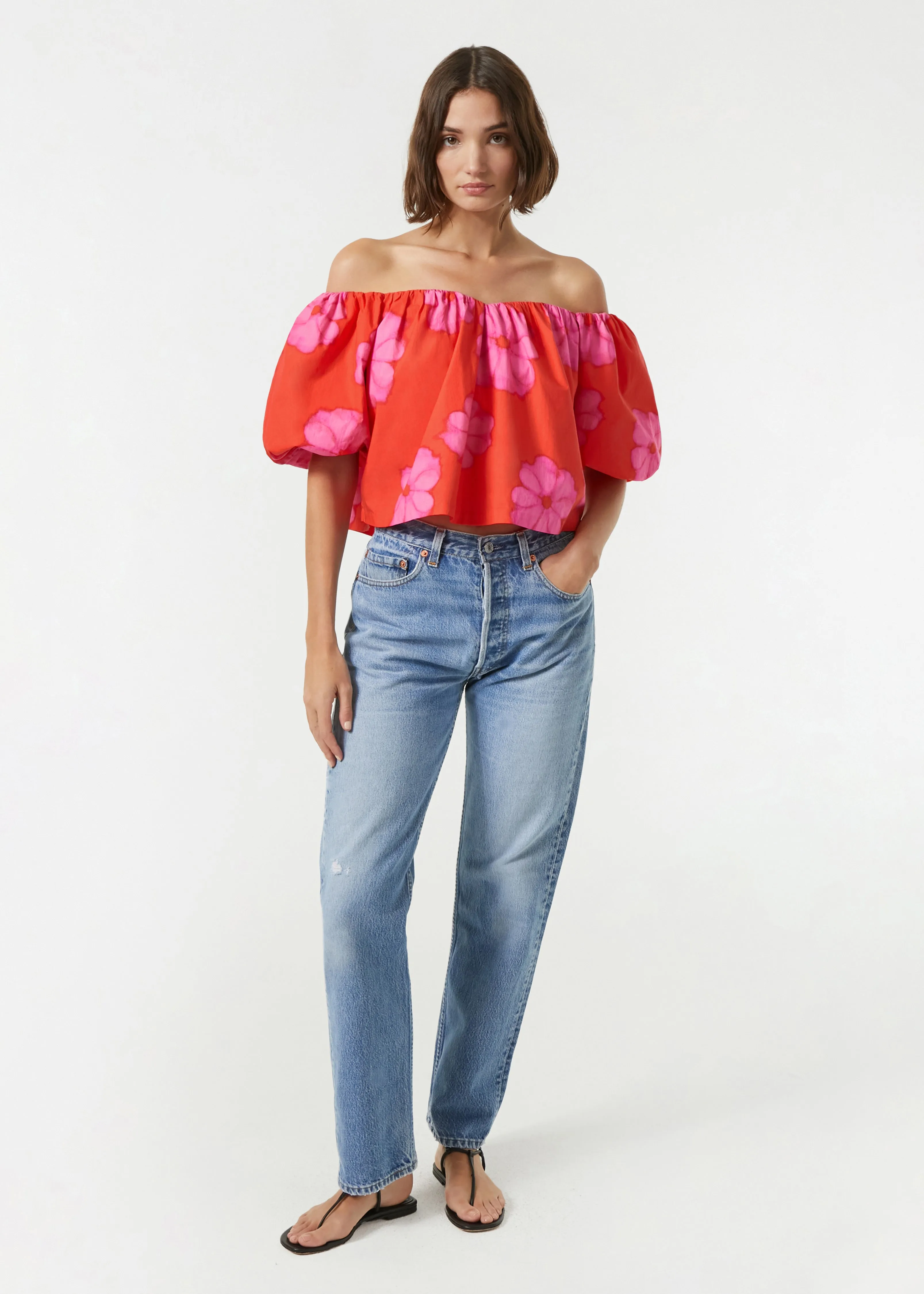 Sima Top | Scarlet Bombay Bloom Grande sold by Rhode product image thumbnail 3