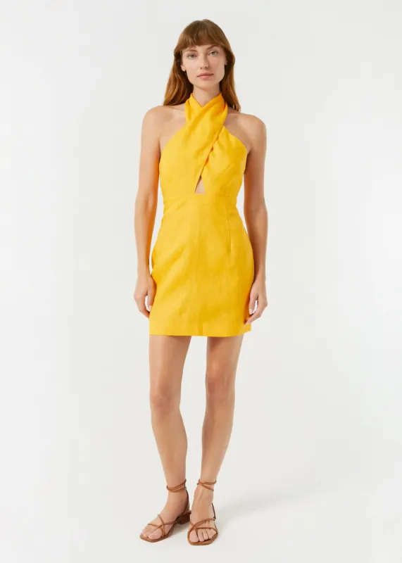 Linen Tali Dress | Tangerine sold by Rhode