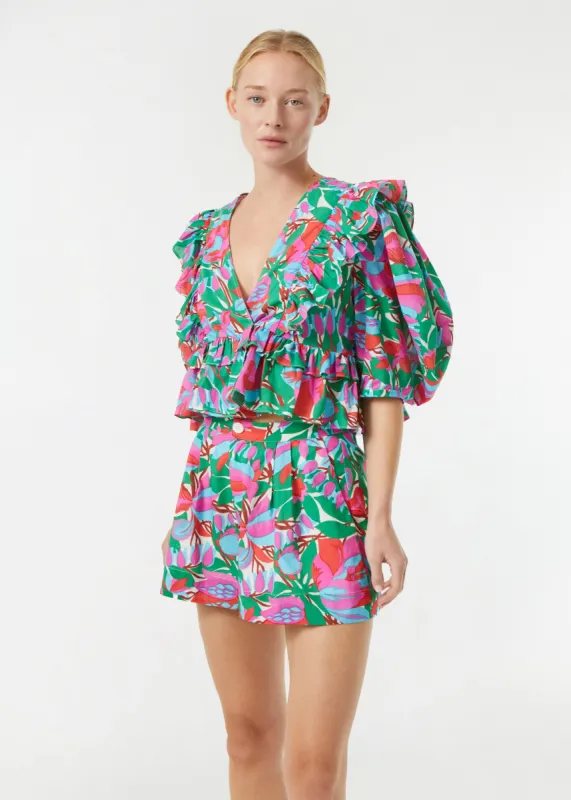 Elodie Top | White Fleur Tropicale sold by Rhode