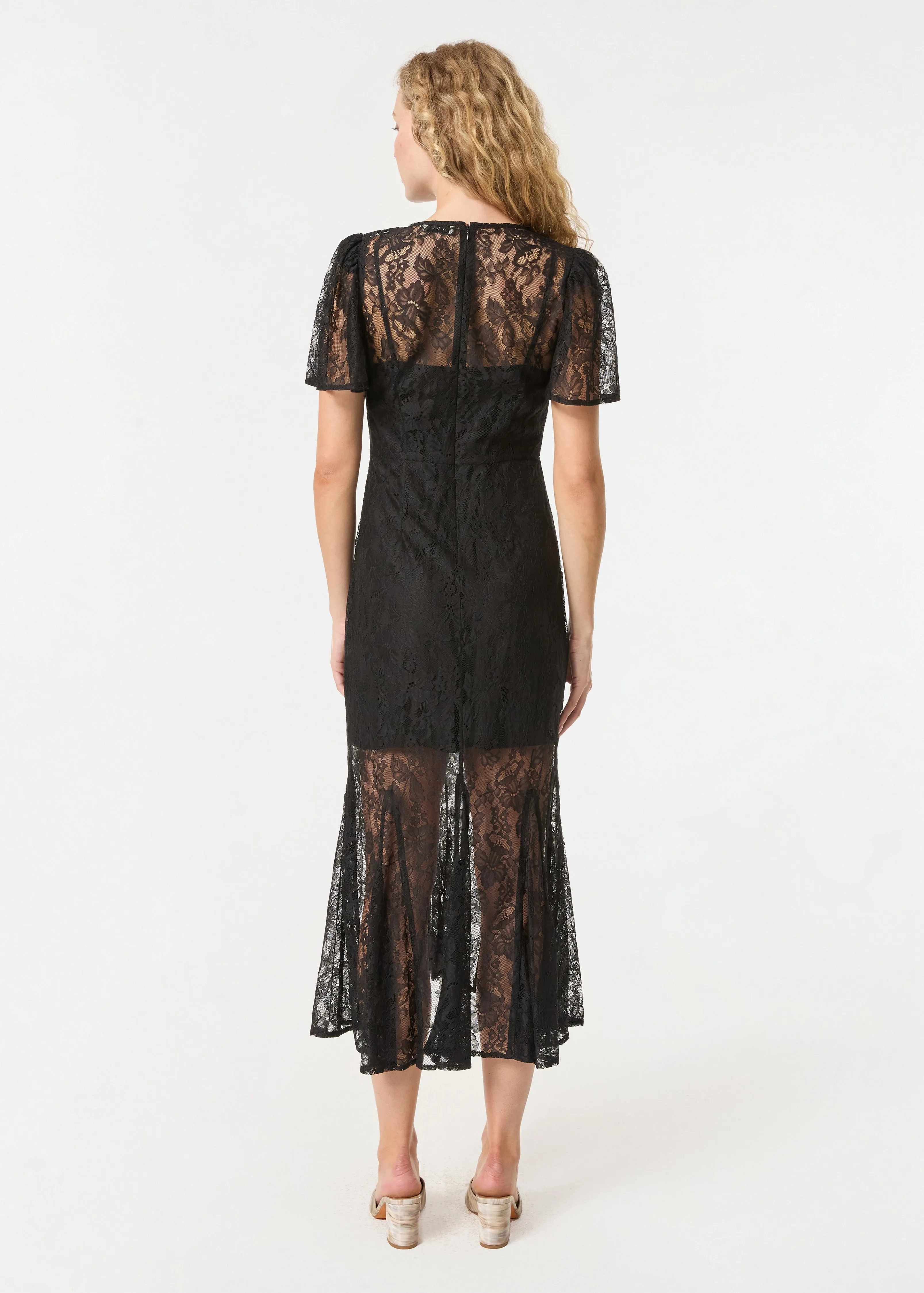 chinese dress ladies Sweetheart Flared Lace Dress