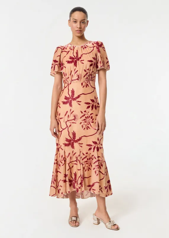 Velvet Arabella Dress | Cream Enchanted Vine Grande sold by Rhode