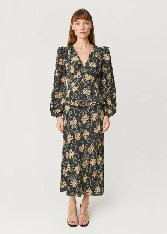 Bronson Top | Black Mosaic Garden sold by Rhode