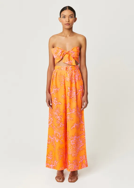 Linen Campbell Pant | Coral reef Grande sold by Rhode