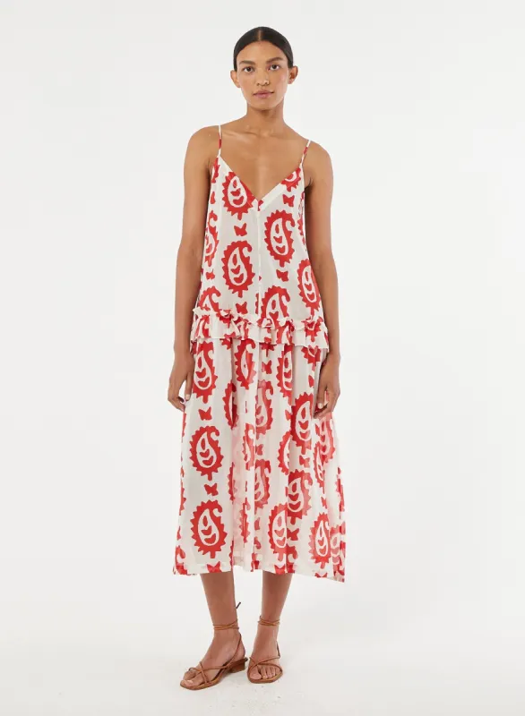 Isadora Dress | White Manali Mist Grande sold by Rhode