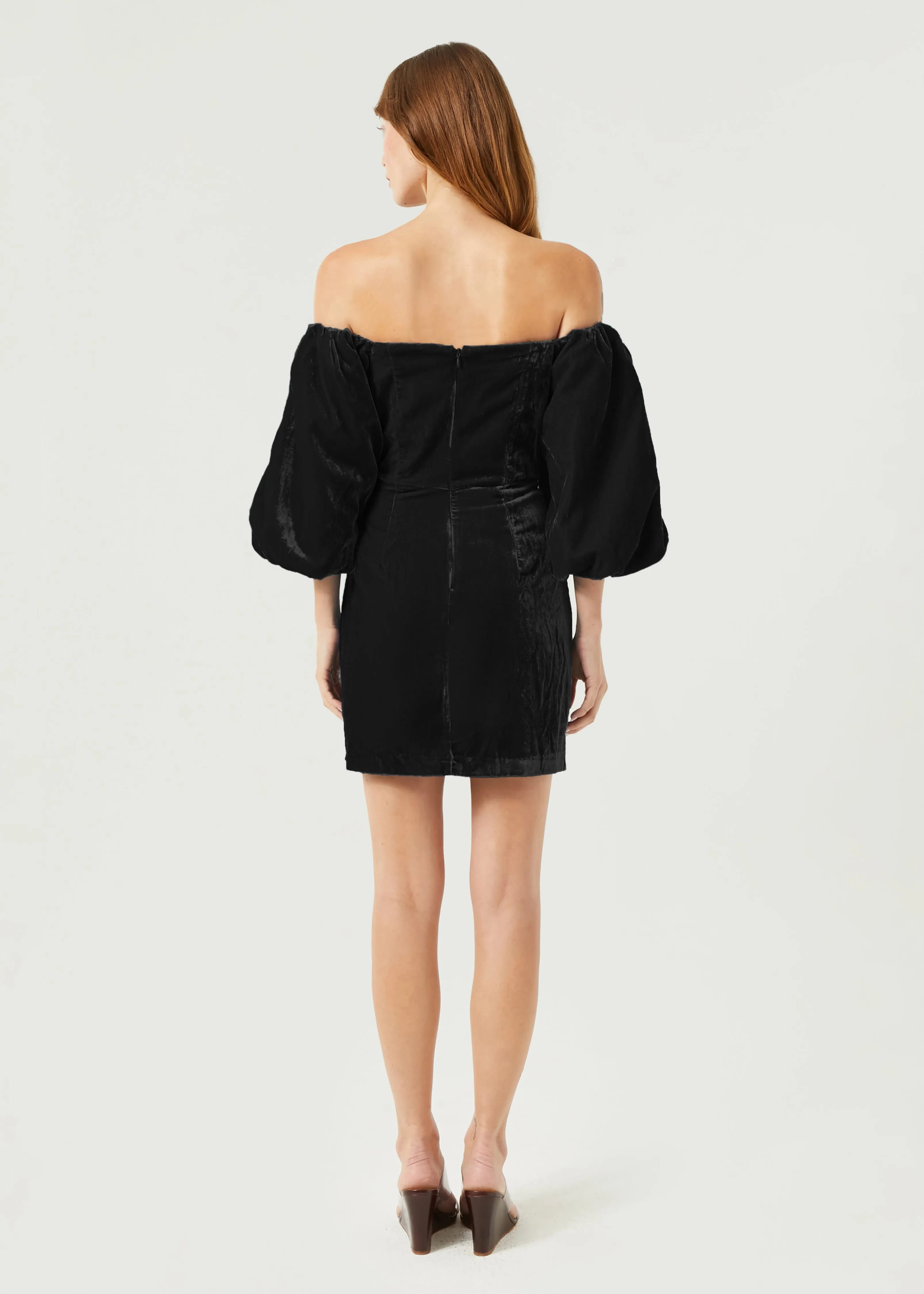 Velvet Adrian Dress | Jet Black sold by Rhode product image thumbnail 4