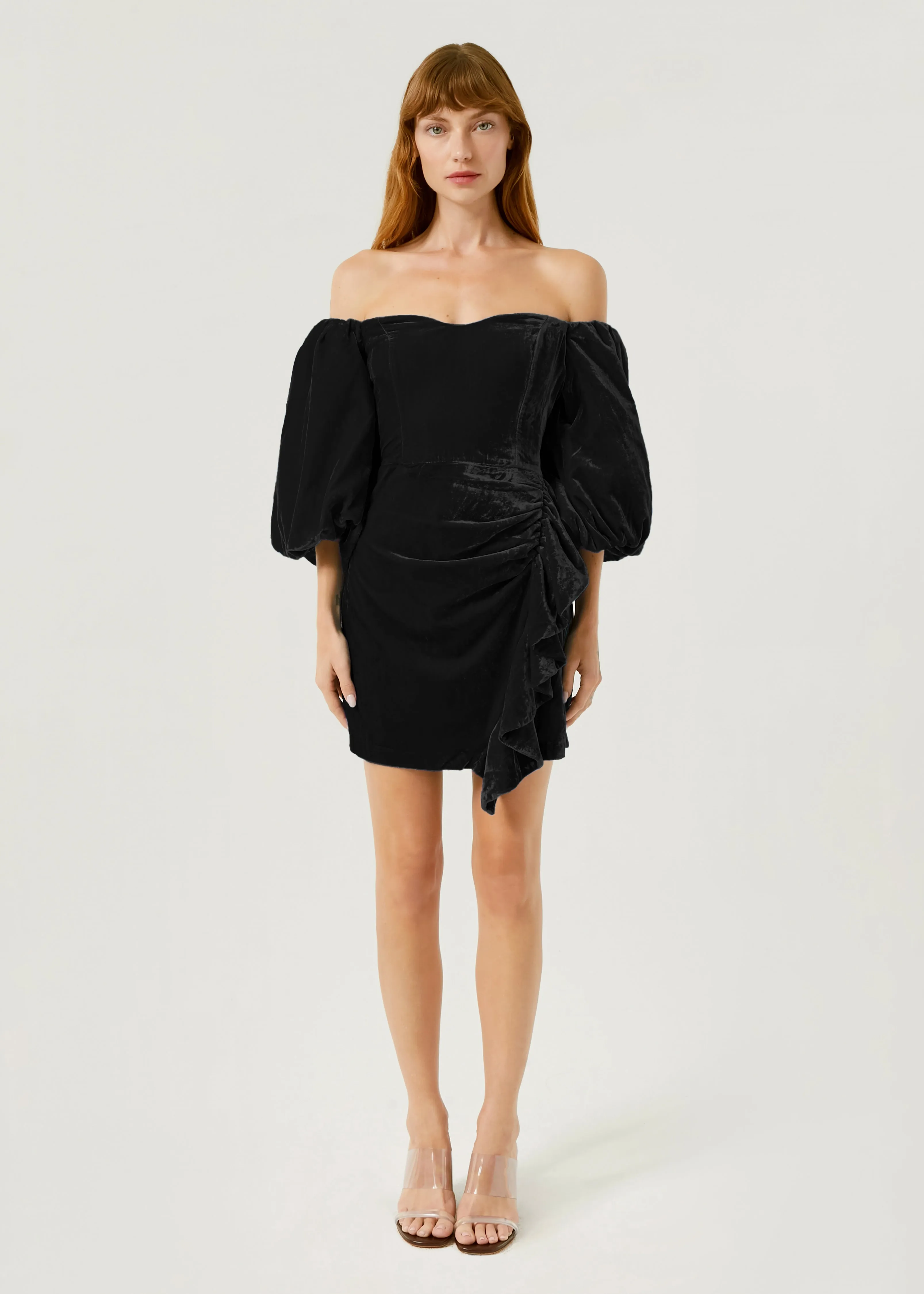 Velvet Adrian Dress | Jet Black sold by Rhode product image thumbnail 3