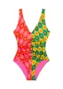 Coco One Piece | Pink & Yellow Palladio Ikat Colorblock sold by Rhode