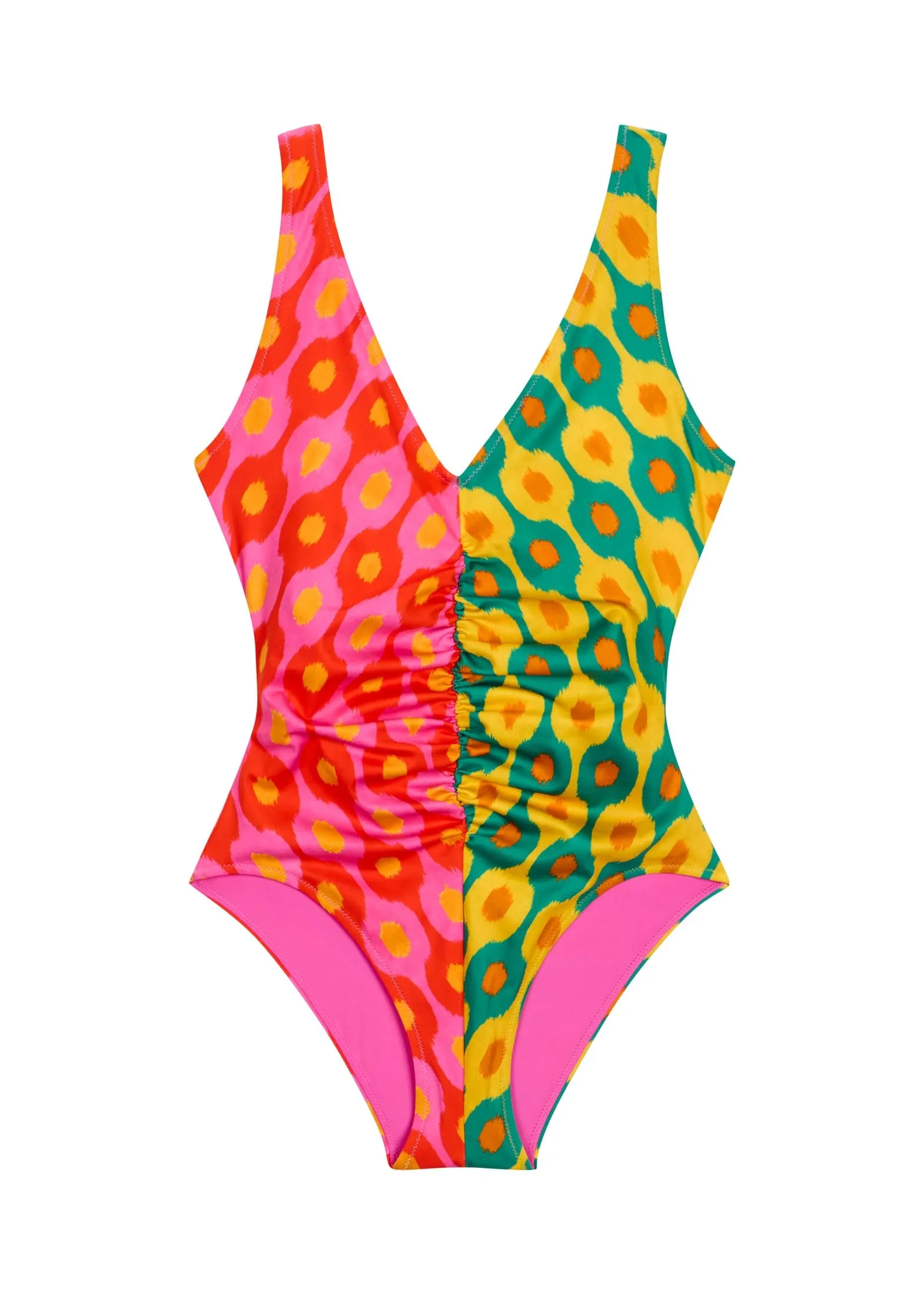 Coco One Piece | Pink & Yellow Palladio Ikat Colorblock sold by Rhode product image thumbnail 3