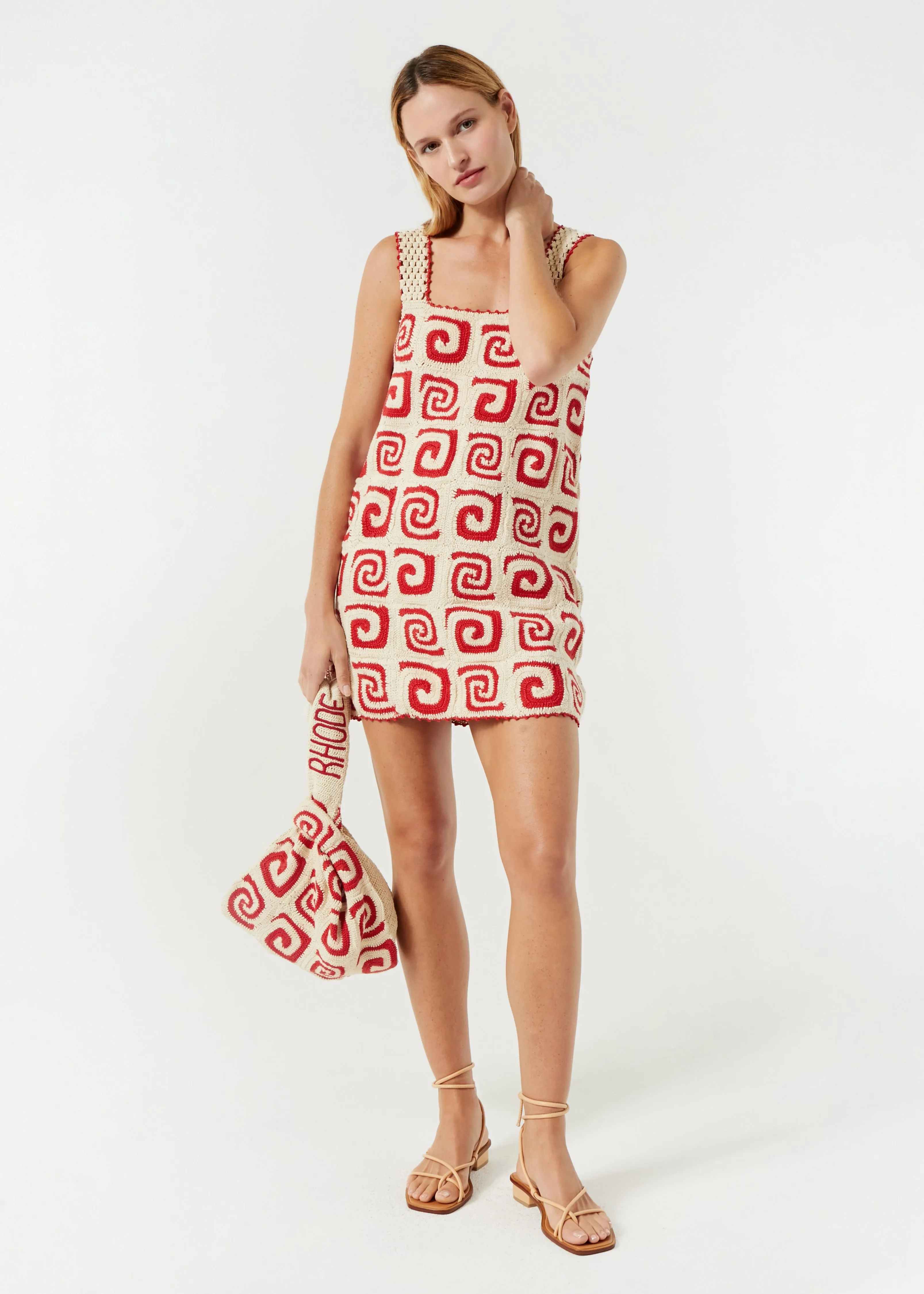 Goldie Dress | Red Swirl Crochet sold by Rhode