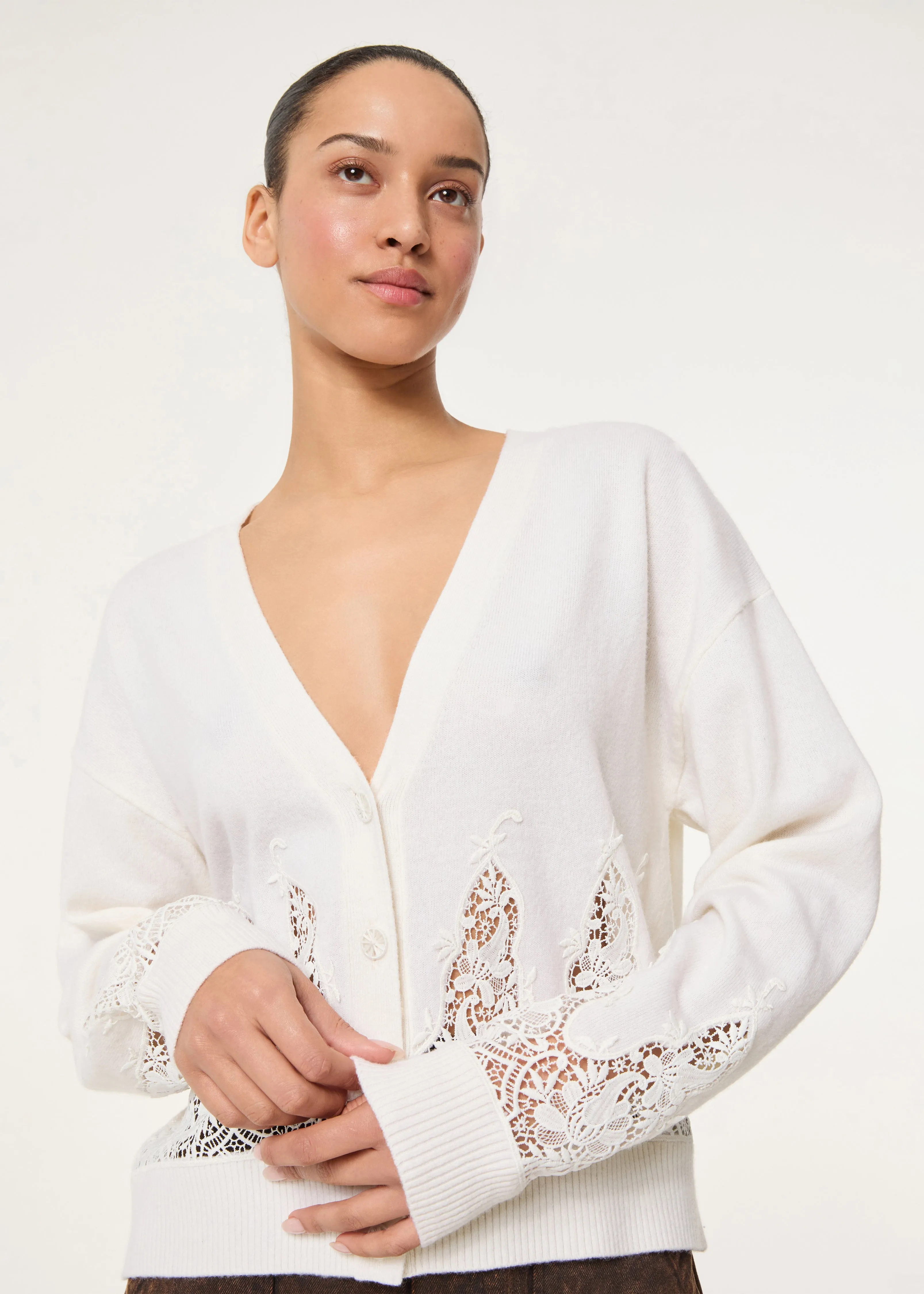 Marie Cardigan | Cream Regent Lace sold by Rhode product image thumbnail 2