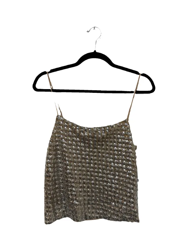 Sleeveless Sequin Platinum Top sold by Rhode