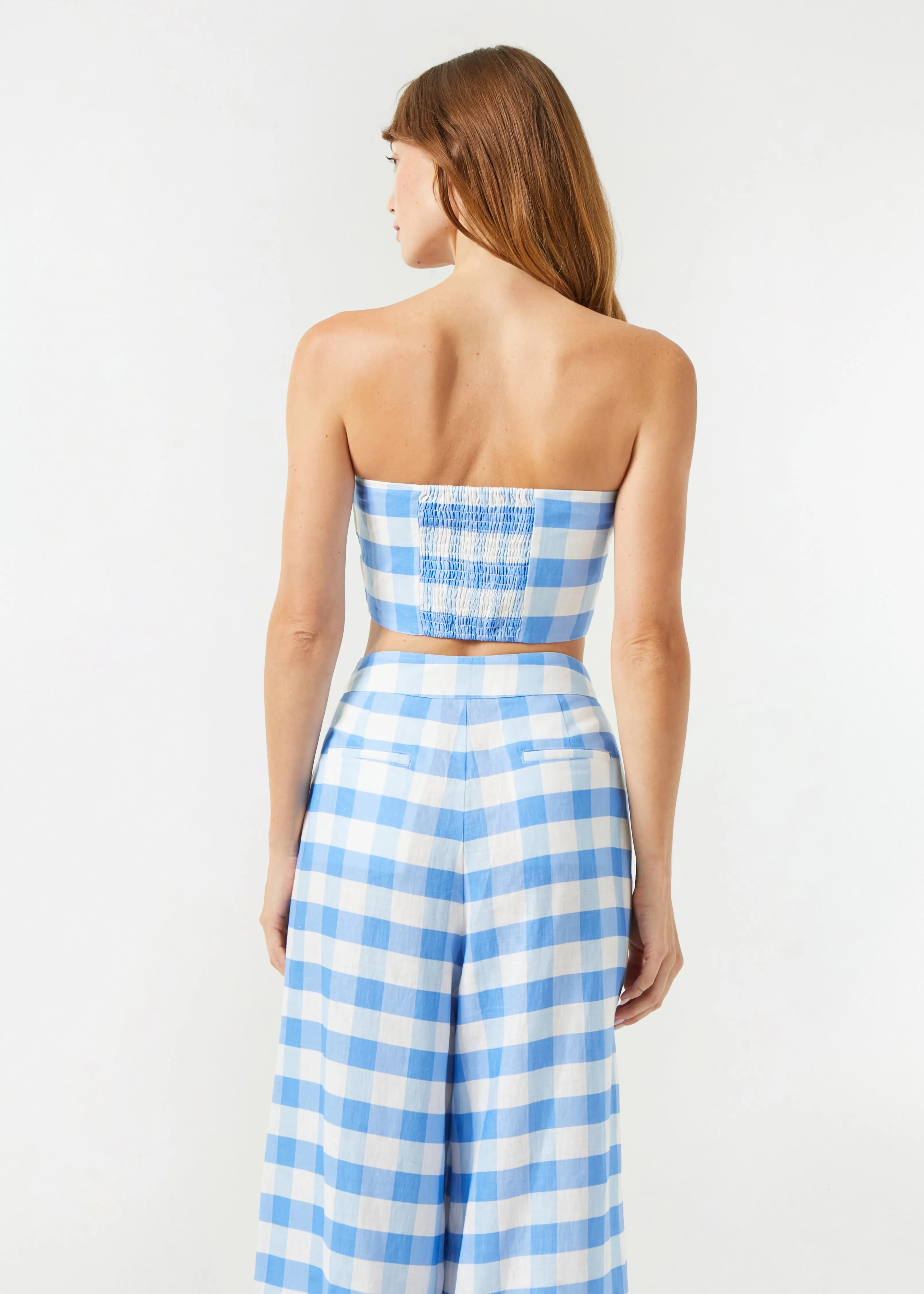 Linen Toni Top | Toulouse Gingham Grande sold by Rhode product image thumbnail 4