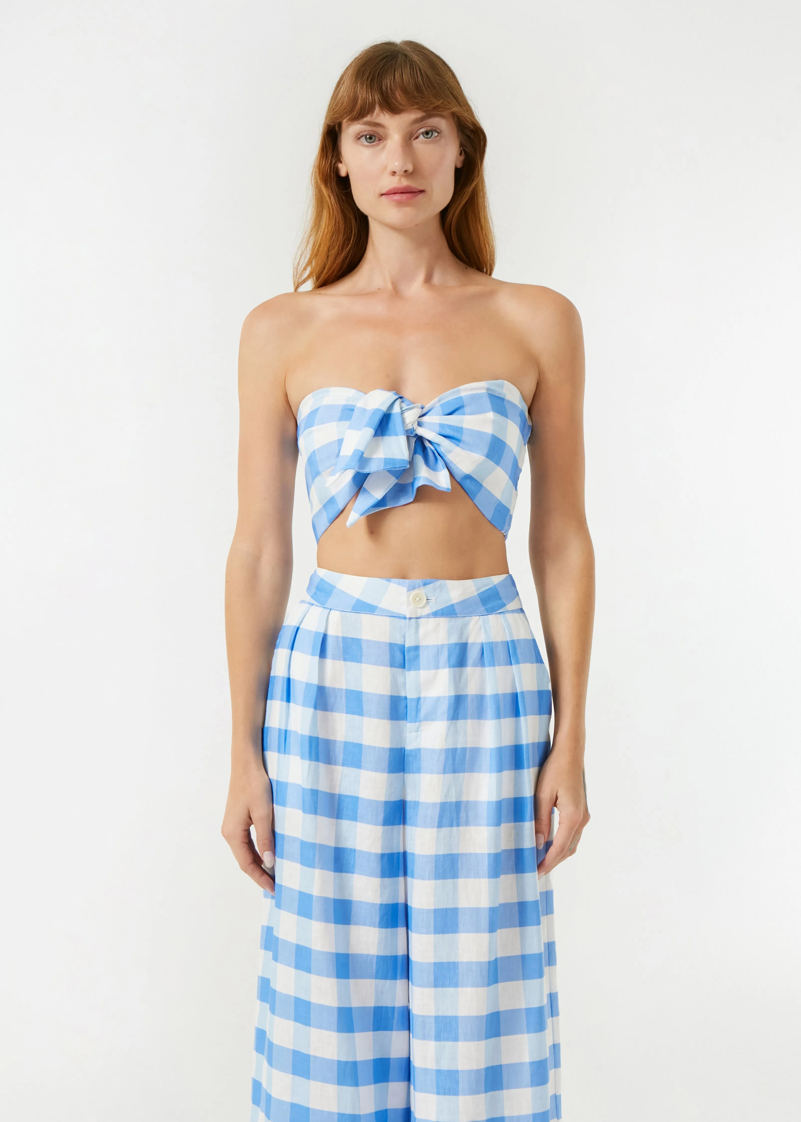 Linen Toni Top | Toulouse Gingham Grande sold by Rhode product image thumbnail 2