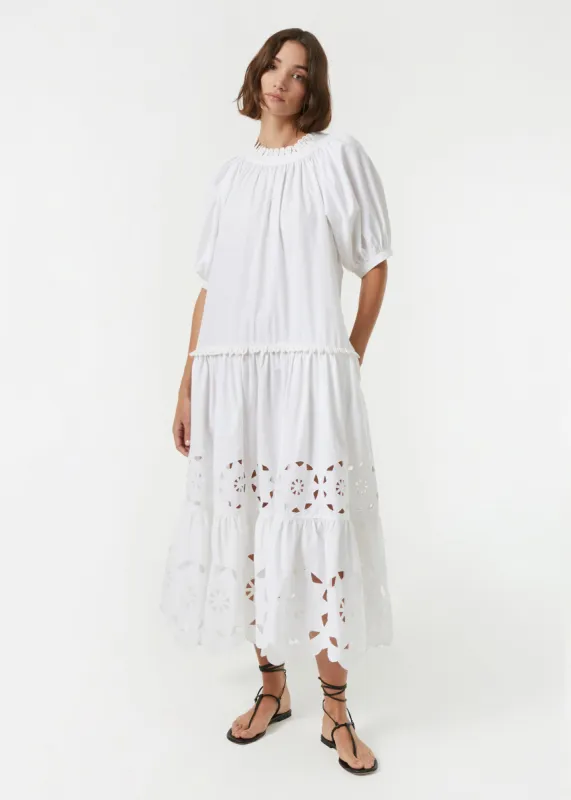 Aderyn Dress | White Eyelet sold by Rhode