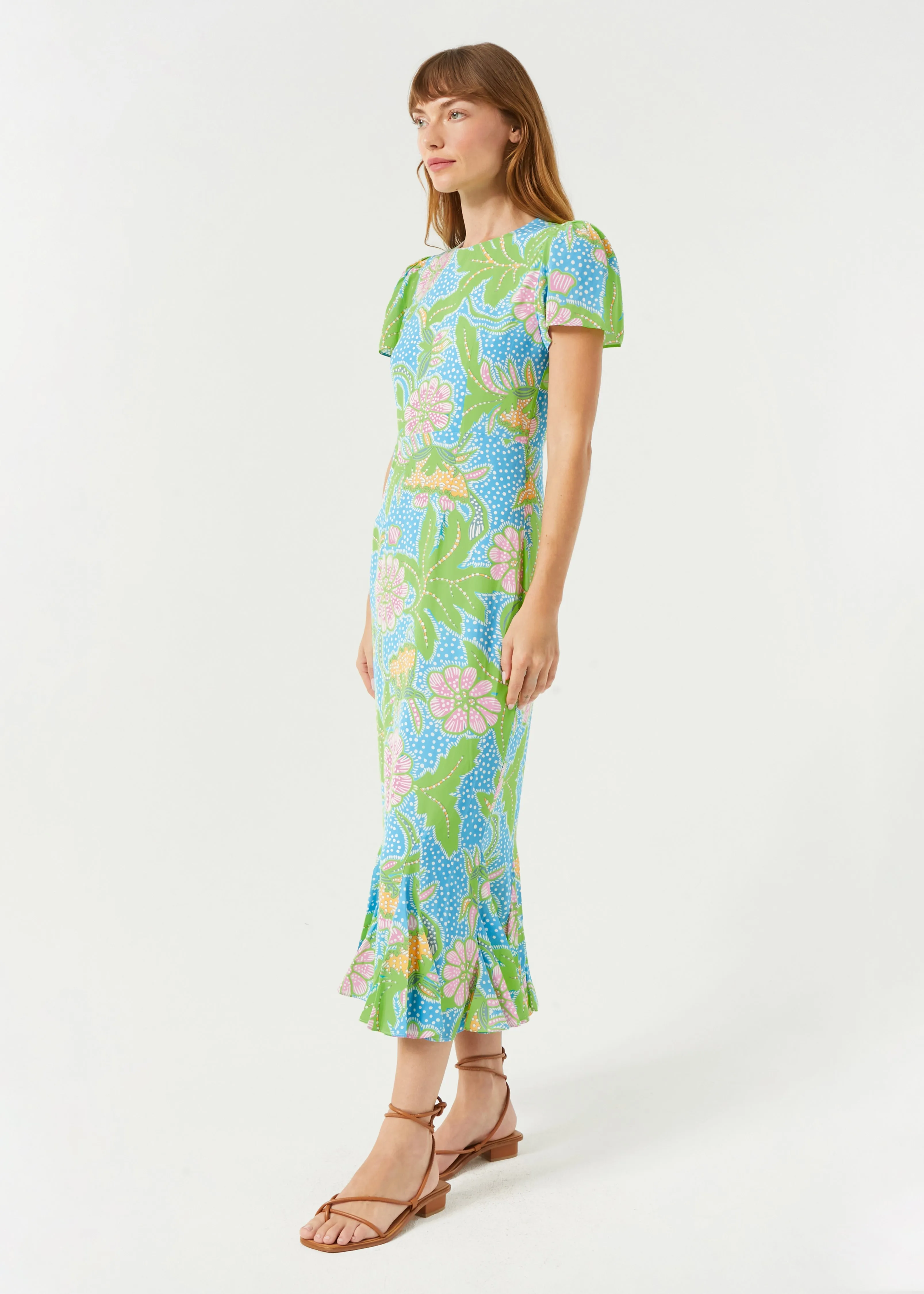 Lulani Dress | Blue Psychedelic Flower Grande sold by Rhode product image thumbnail 4