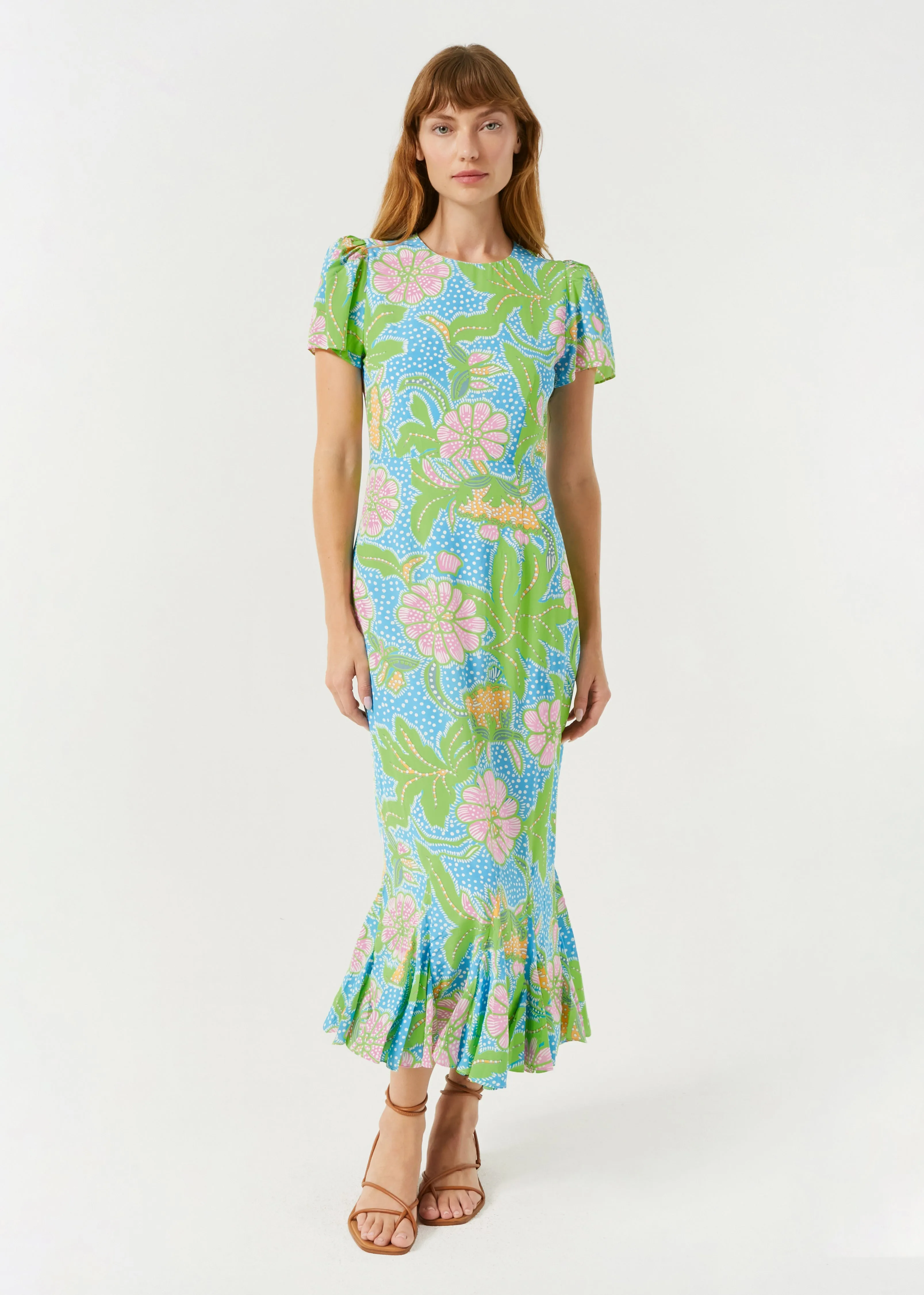 Lulani Dress | Blue Psychedelic Flower Grande sold by Rhode