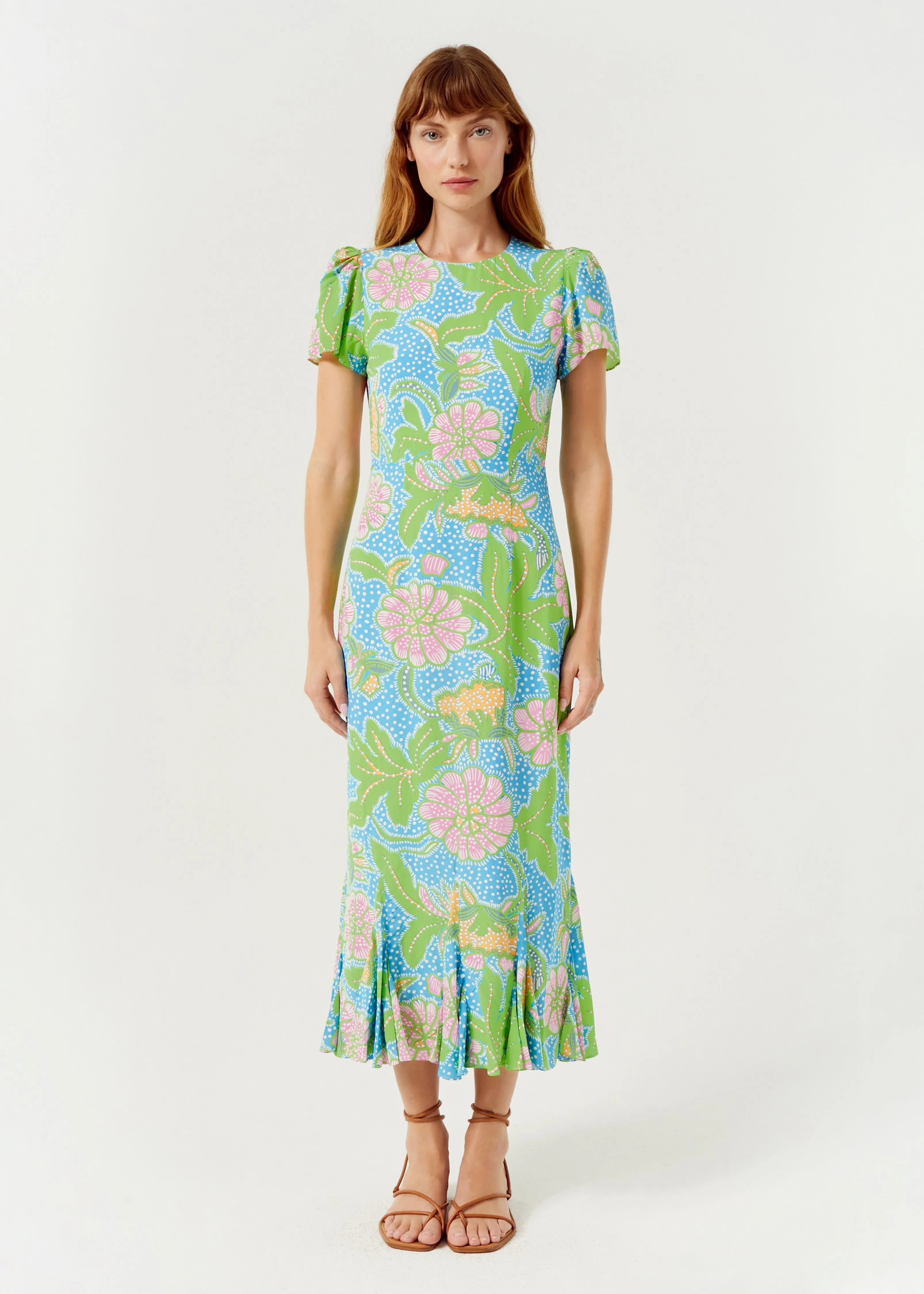Lulani Dress | Blue Psychedelic Flower Grande sold by Rhode product image thumbnail 3