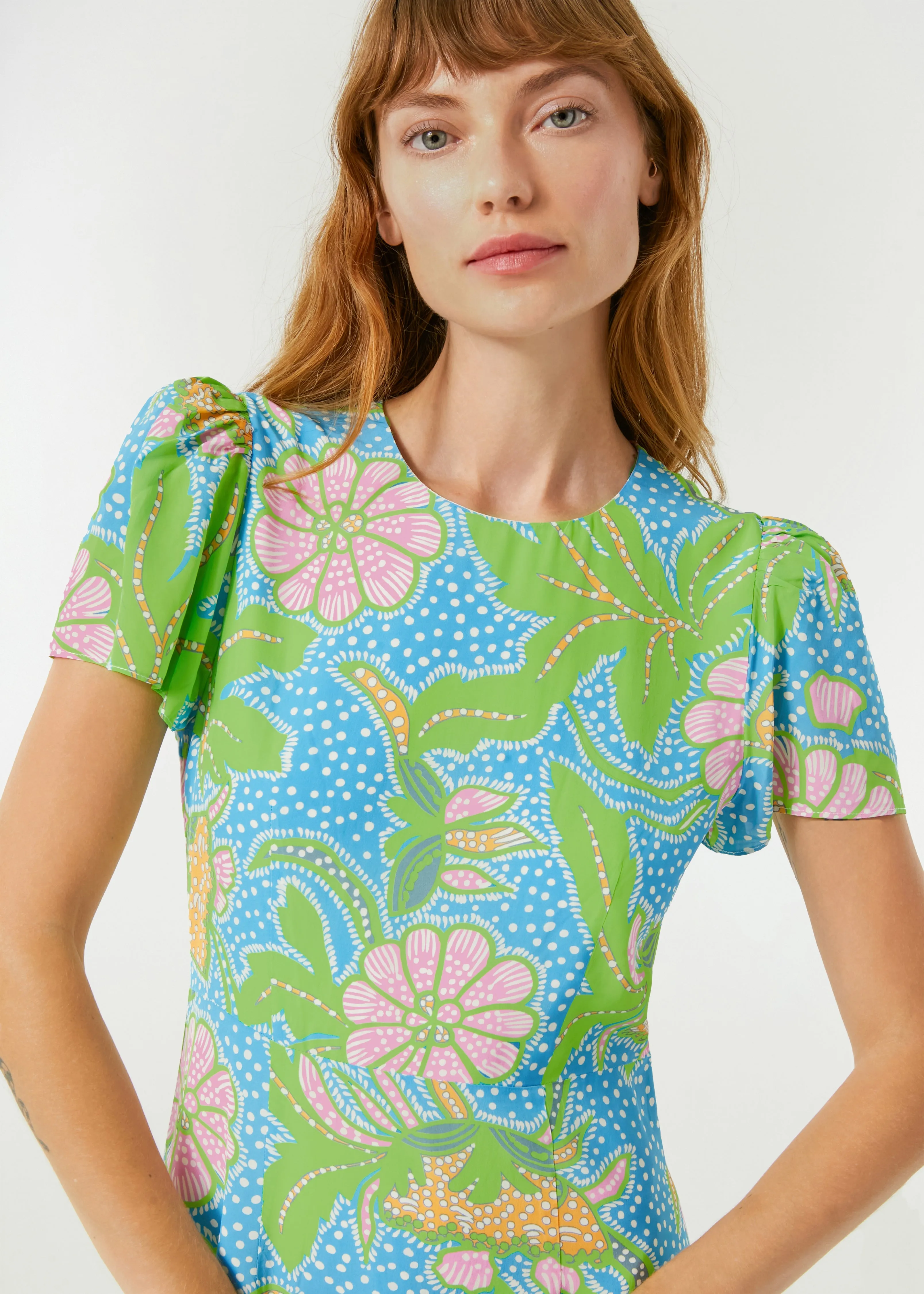 Lulani Dress | Blue Psychedelic Flower Grande sold by Rhode product image thumbnail 2