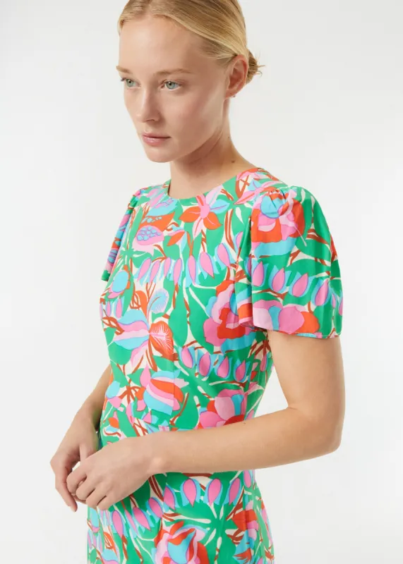 Lulani Dress | White Fleur Tropicale sold by Rhode
