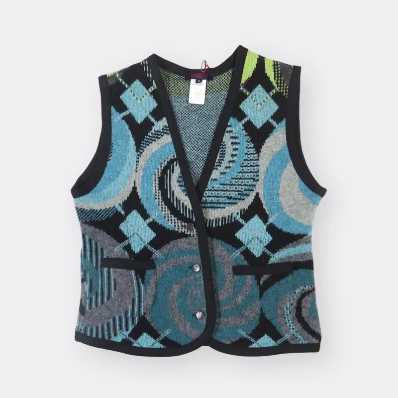 Kenzo Vintage Deadstock Sleeveless Cardigan - Small sold by Rhubarb and Lemon