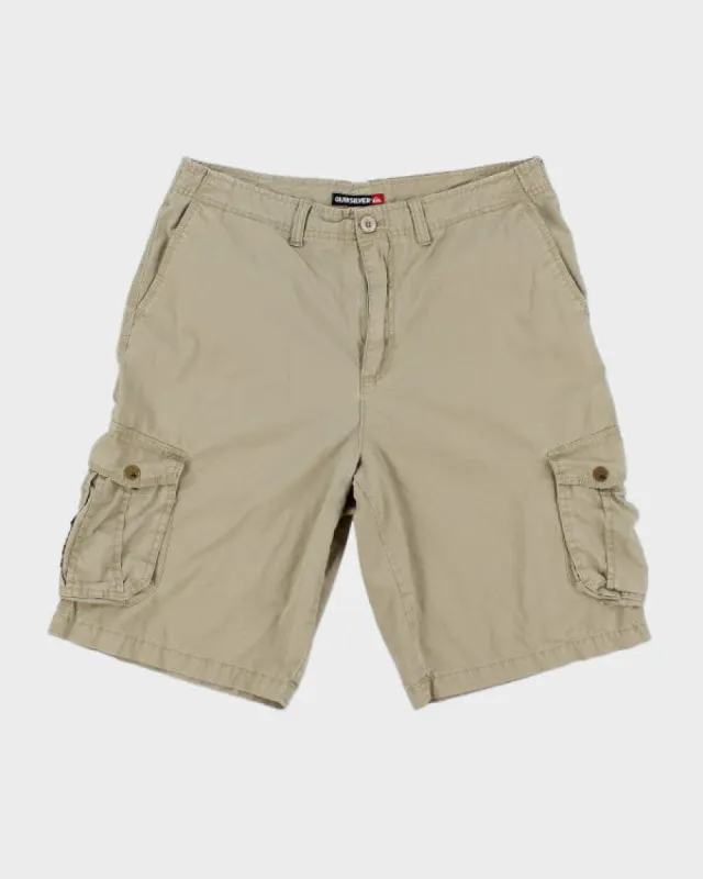 00s Quiksilver Beige Cargo Shorts - W36 sold by Rokit