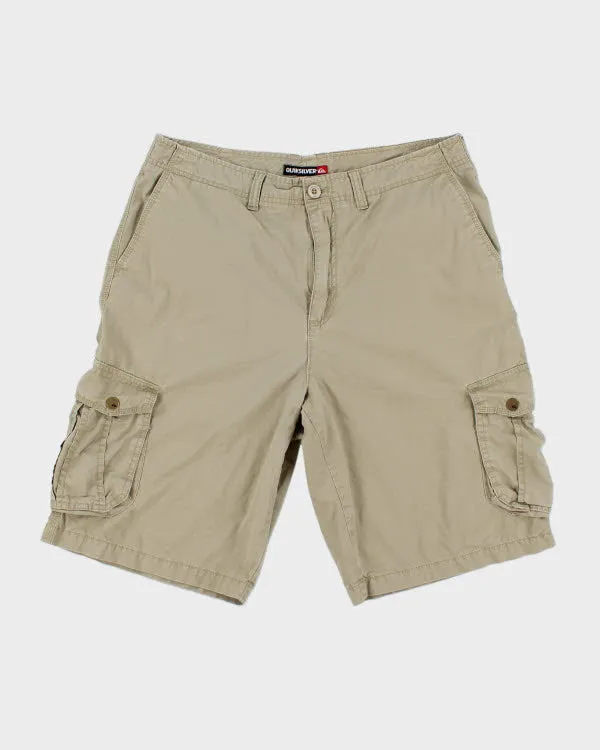00s Quiksilver Beige Cargo Shorts - W36 sold by Rokit