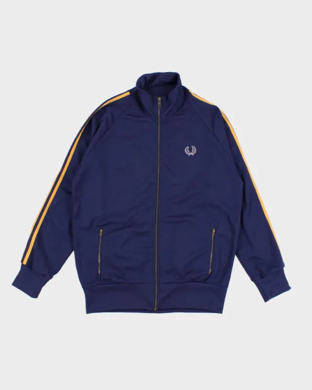 Mens Blue Fred Perry Zip Up Sweatshirt - L made by Rokit