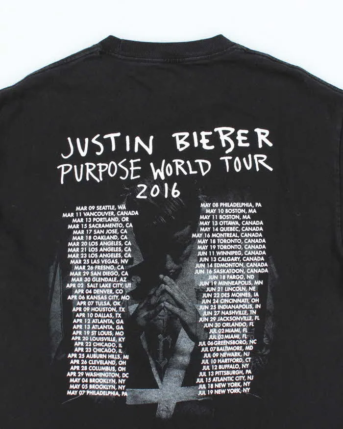 Justin Bieber 2016 Purpose World Tour T-Shirt - L sold by Rokit product image thumbnail 4