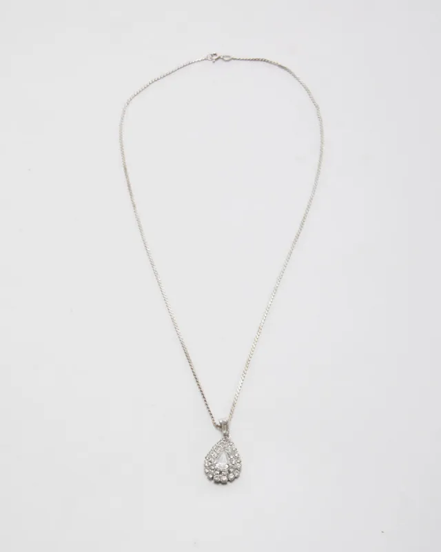 Diamante Pendant Necklace sold by Rokit