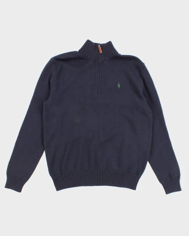Men's Navy Ralph Lauren Quarter zip Sweater - M sold by Rokit