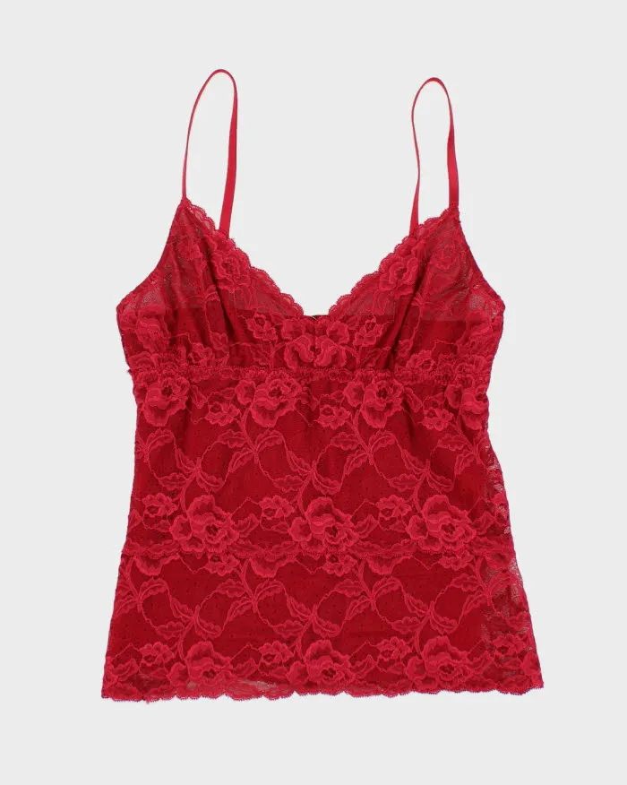 Banana Republic Red Lace Cami - M sold by Rokit