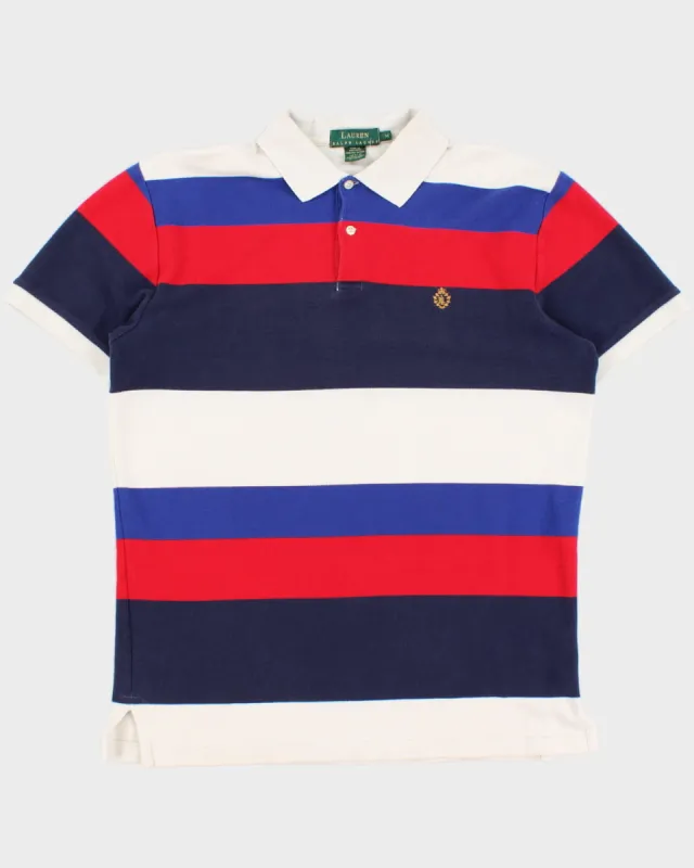 Y2K 00s Ralph Lauren Striped Polo - M sold by Rokit