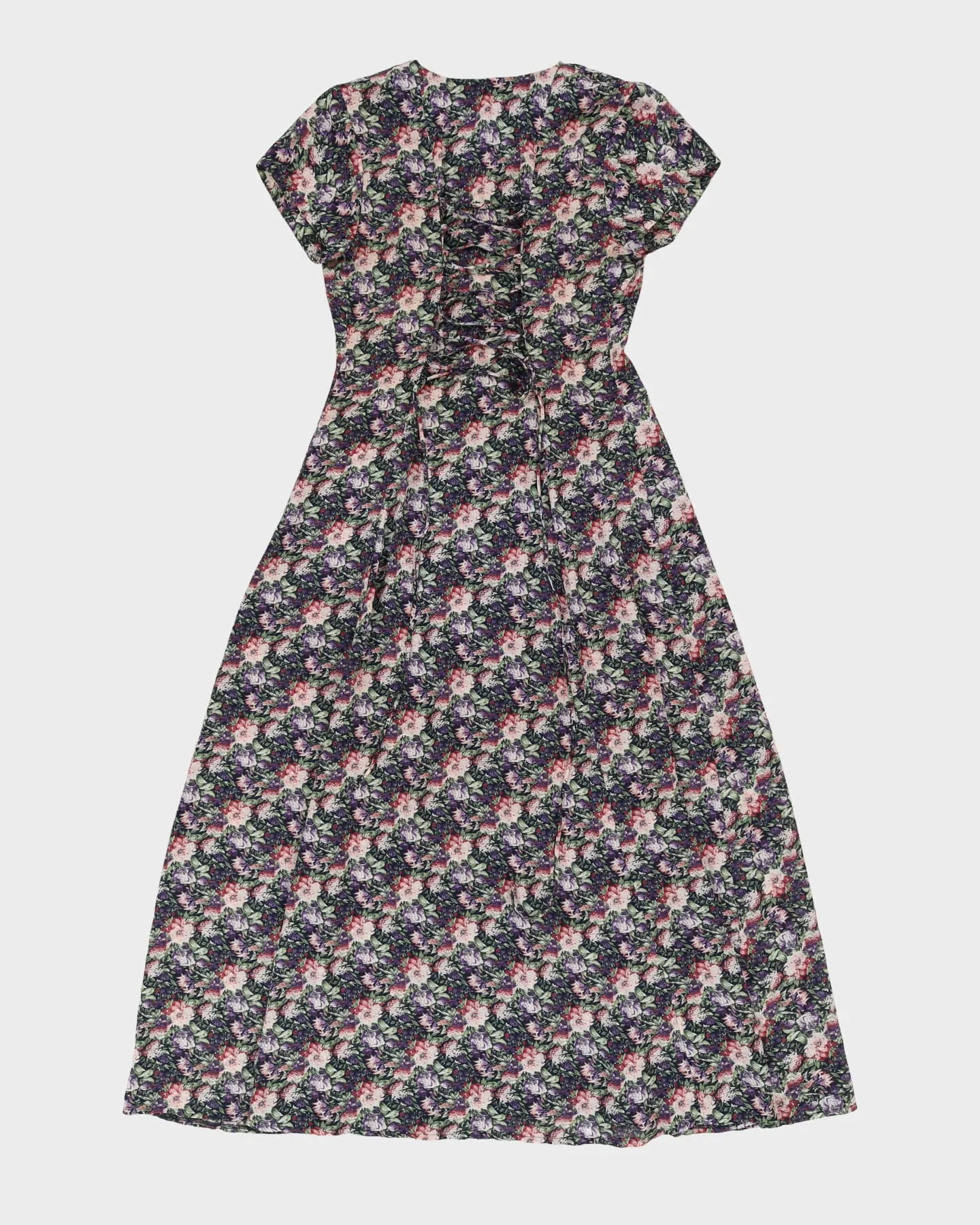 Purple Floral Maxi Dress - S sold by Rokit product image thumbnail 2