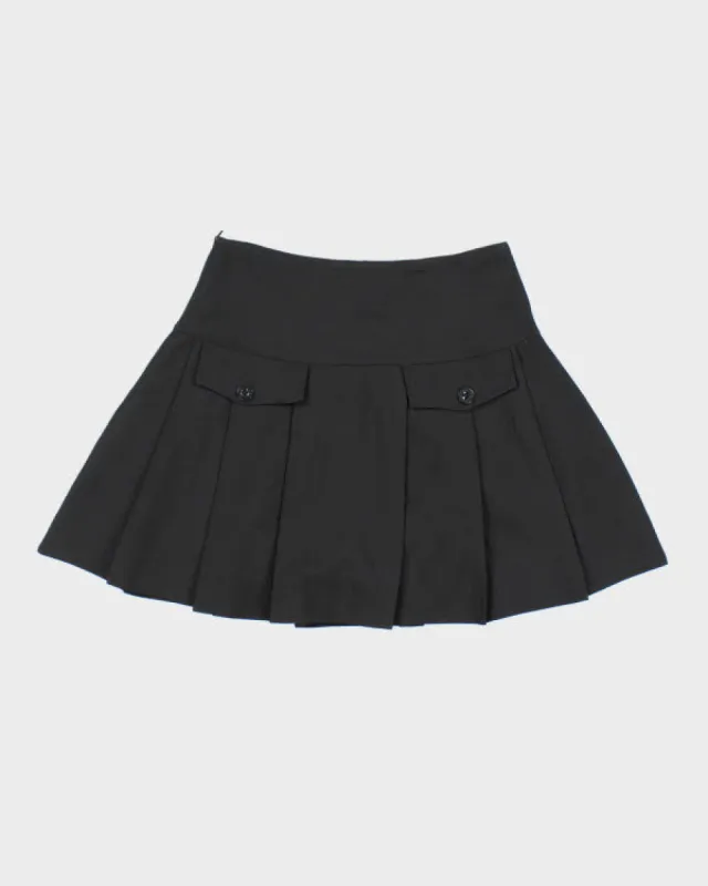 Y2k 00s Black Pleated Skirt - XS sold by Rokit