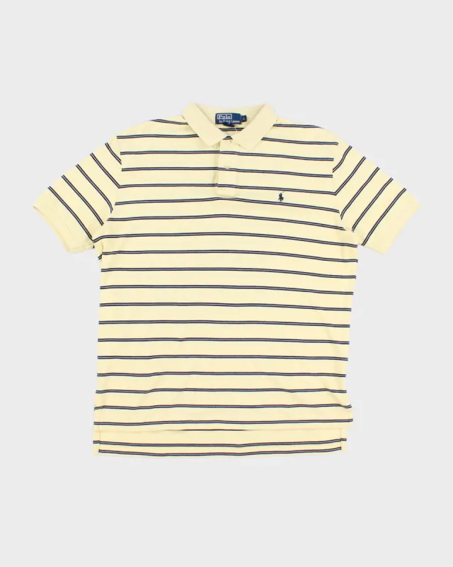 Vintage 90s Polo By Ralph Lauren Striped Polo - L sold by Rokit