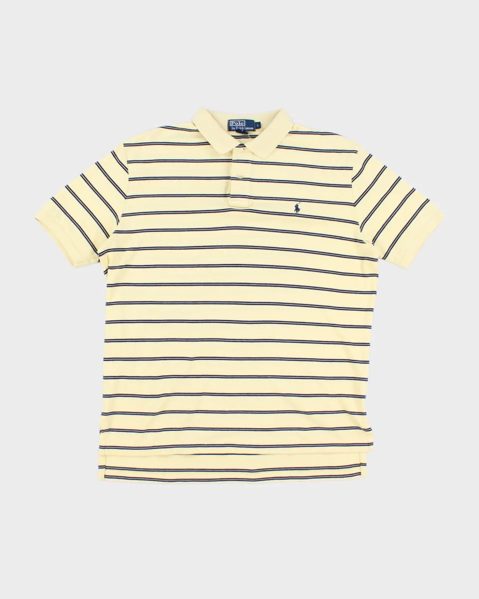 Vintage 90s Polo By Ralph Lauren Striped Polo - L sold by Rokit