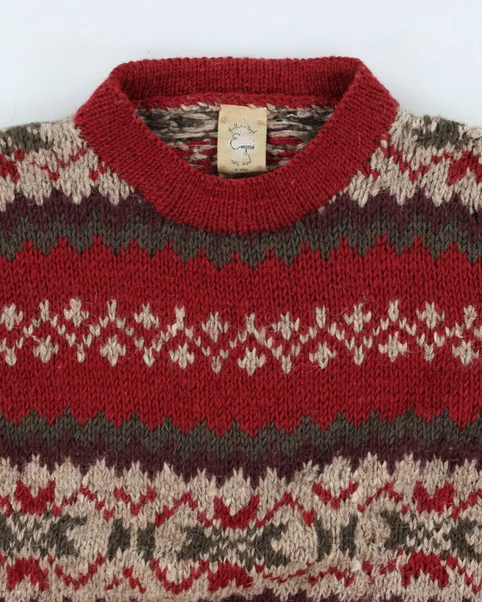 Vintage Patterned Chunky Wool Jumper - XXL sold by Rokit product image thumbnail 3