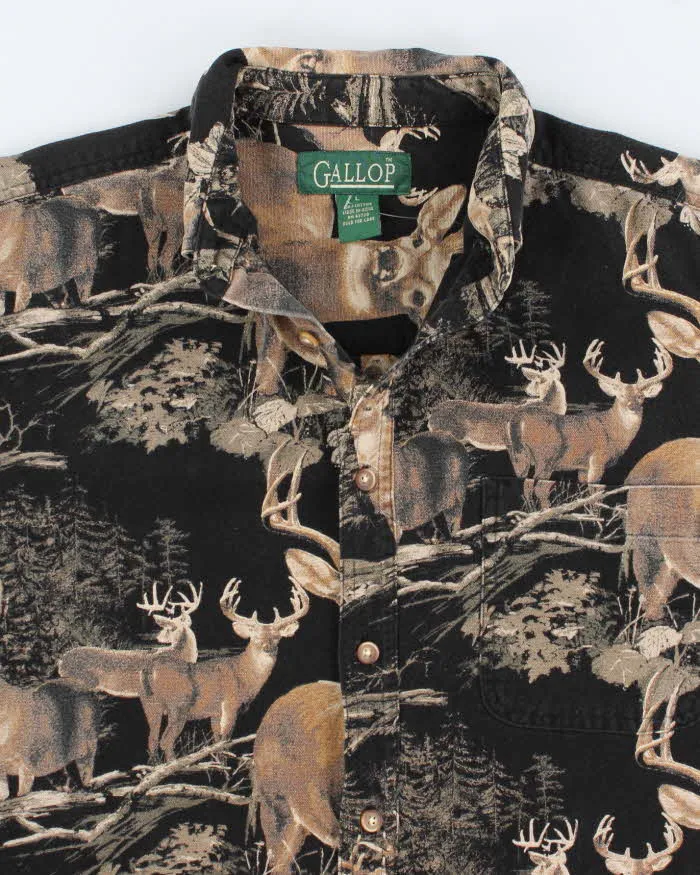 Mens Deer Themed Hunting Style Button Up Shirt - L sold by Rokit product image thumbnail 3