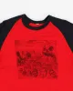 Graphic Print Baseball Style Long Sleeve T-Shirt - M sold by Rokit