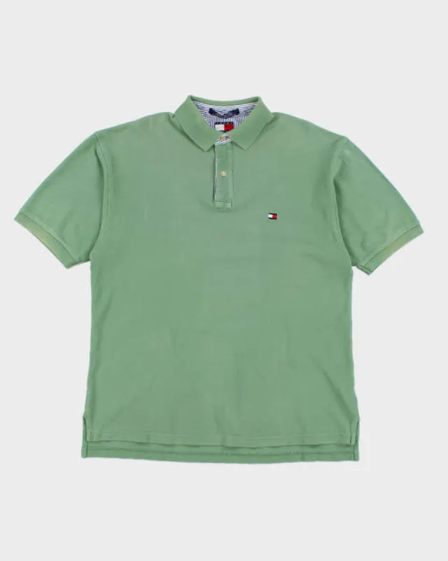 Tommy Hilfiger Green Polo Shirt - L sold by Rokit