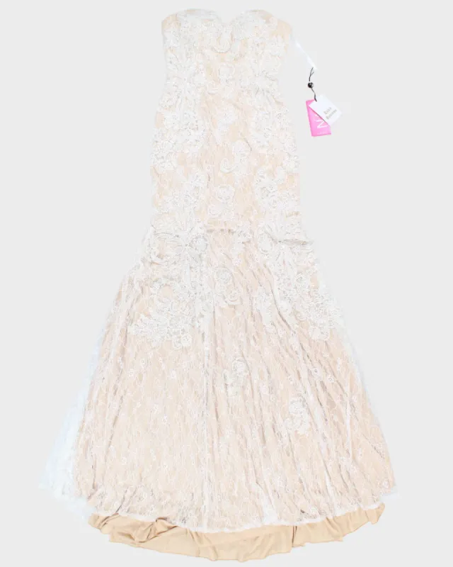 Women's Jovani White Beaded Strapless Evening Dress - XS made by Rokit